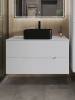 Тумба с раковиной Orange Line Li-100TuwMDF+B02-460MB белая матовая, 100 см фото 3