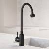 Смеситель для кухни Avrora Kitchen AV9001B с высоким гибким изливом, черный фото 5