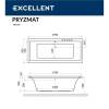 Акриловая ванна Excellent Pryzmat 190x90 "SOFT" (бронза) фото 3