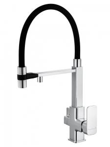 Смеситель для кухни Wonzon & Woghand WW-88458012-CR с гибким изливом и подключением фильтра, хром