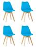 Набор из 4 стульев Stool Group Frankfurt New Y863-V seat aqua X4 бирюзовый