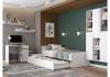 Кровать Woodville Валенсия 536235 белый текстурный с выкатной кроватью 90x200 фото 3
