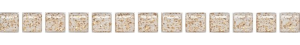 Бордюр Kerama Marazzi Ричмонд POF002 Карандаш Бисер белый золото 20x1.4