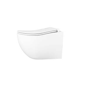 Унитаз подвесной D&K Munchen DT1566516 безободковый сиденье микролифт белый