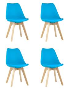 Набор из 4 стульев Stool Group Frankfurt New Y863-V seat aqua X4 бирюзовый