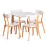 Стол обеденный Tetchair Claire 21286 белый, натуральное дерево 80x80x75 фото 3