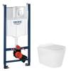 Комплект Grohe GRH745001480 Инсталляция для унитаза Grohe Rapid SL + Унитаз подвесной beWash Aldo безободковый, с сиденьем микролифт, белый глянец