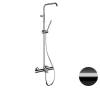 Душевая система Remer Elegance EQ34A7MMSSOFCFP черный брашированный хром, с изливом, с термостатом
