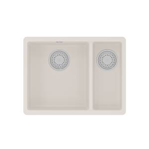 Кухонная мойка Lemark SINARA 550.2-U 9910082 подстольного монтажа с доп.чашей из кварцгранита жасмин