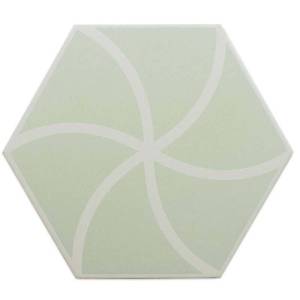 Керамогранит Dna Tiles Fancy 127013 Waves Mint 20x23