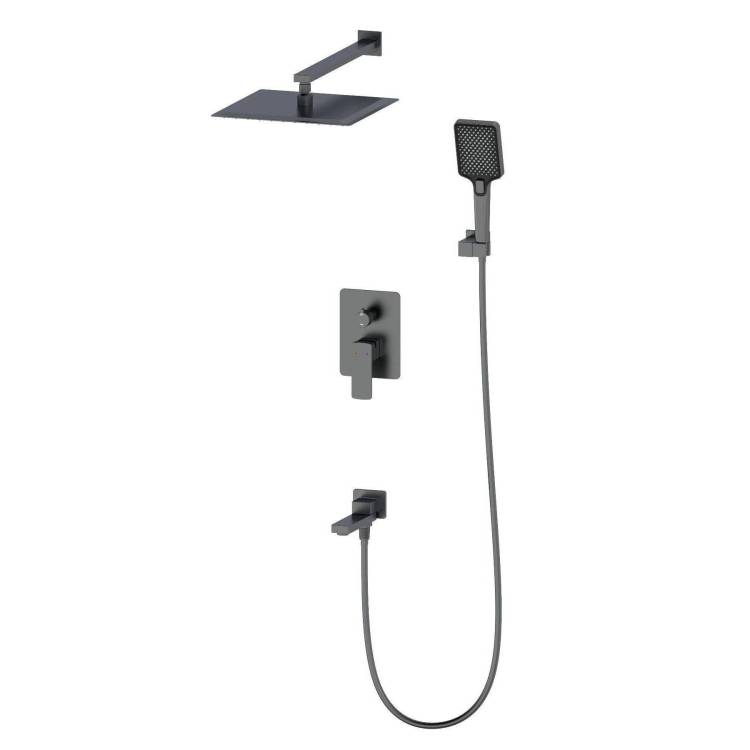 Душевой комплект Wonzon & Woghand WW-88939003-BGM темный графит