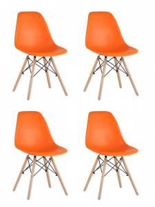 Набор из 4 стульев Stool Group Eames 8056PP ORANGE X4