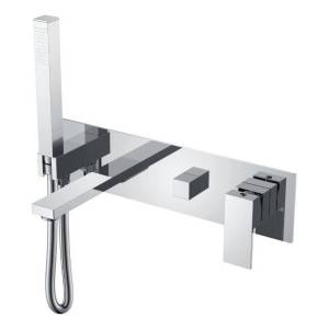 Смеситель для ванны Boheme Qubic 474-2-CR встраиваемый, хром