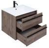 Тумба с раковиной Aquanet Lino 60 271944 подвесная, дуб веллингтон фото 3