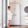 Душевая перегородка Am.Pm X-Joy W94WI-80-F1-MTE 80x195, стекло прозрачное 6 мм, профиль хром матовый фото 3