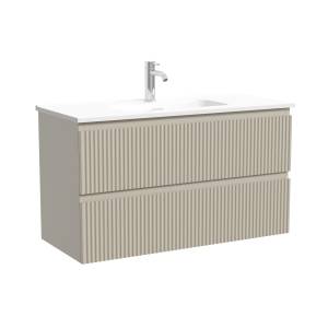 Тумба с раковиной Sancos Snob R Beige Soft, 90x52