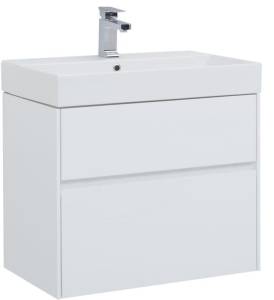 Тумба с раковиной Aquanet Бруклин 70 212597 белый, 572x694x437