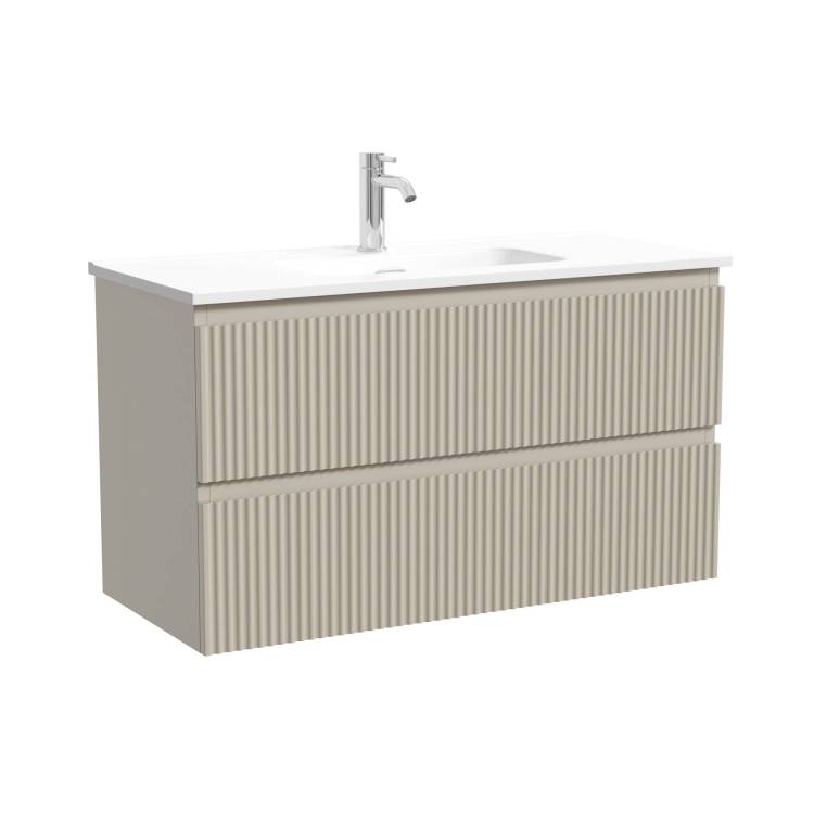 Тумба с раковиной Sancos Snob R Beige Soft, 90x52