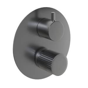 Смеситель для ванны Paini Cox grip 7GPZ6911 встраиваемый, чёрный матовый PVD