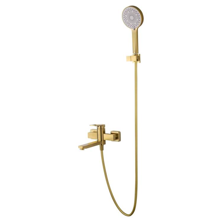 Смеситель для ванны Wonzon & Woghand WW-88639010-BG с душевым гарнитуром, брашированное золото