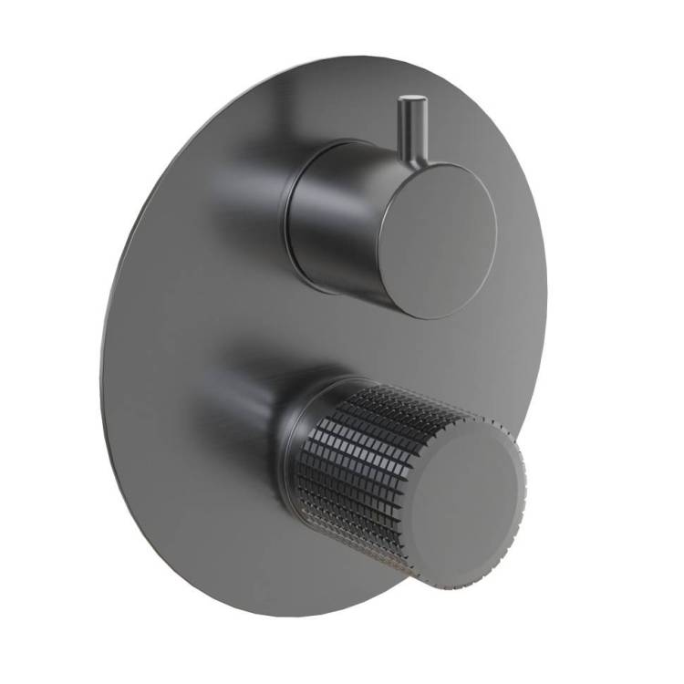 Смеситель для ванны Paini Cox grip 7GPZ6911 встраиваемый, чёрный матовый PVD