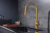 Смеситель для кухни Paulmark Universal Un213880-BG с выдвижным изливом, брашированное золото фото 5