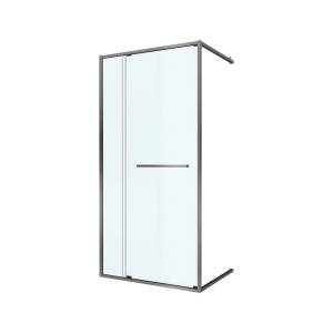 Душевая дверь в нишу Cezares LUX-B-FS-11-110-C-GM профиль оружейная сталь, стекло прозрачное, 110x195
