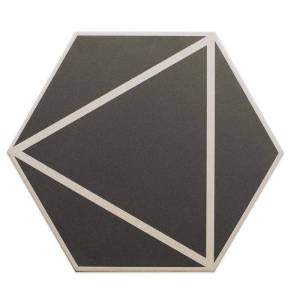 Керамогранит Dna Tiles Fancy 127018 Lines Graphite 20x23