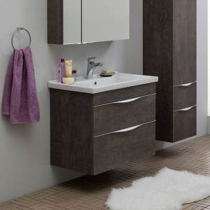 Тумба с раковиной Aquanet Эвора 80 дуб антик