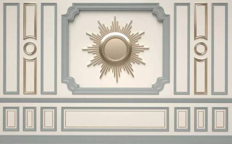 3D Фотообои Artegrafico «Декор из молдингов» DR-010 канвас