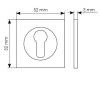 Дверная накладка Morelli LUX-KH-S CSA матовый хром фото 2