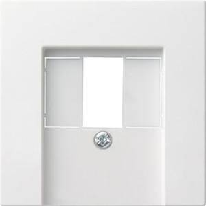 Лицевая панель Gira System 55 розетки телефонной TAE-Аудио-USB чисто-белый шелковисто-матовый 027627
