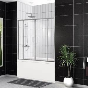 Душевая шторка на ванну BelBagno Uno VF-2-170/145-M-Cr