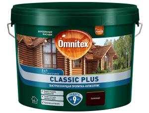 Пропитка декоративная для защиты древесины Omnitex Classic Plus палисандр 9 л
