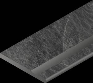 Ступень Italon Материя X2 620090001200 Титаниум с выемкой закруглённый правый 30x120