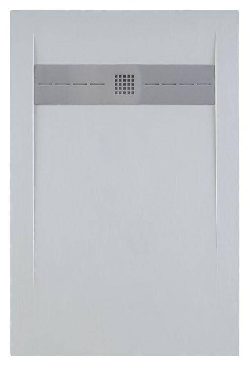 Поддон для душа Allen Brau Infinity с накладкой на сифон, белый камень, 1200х900