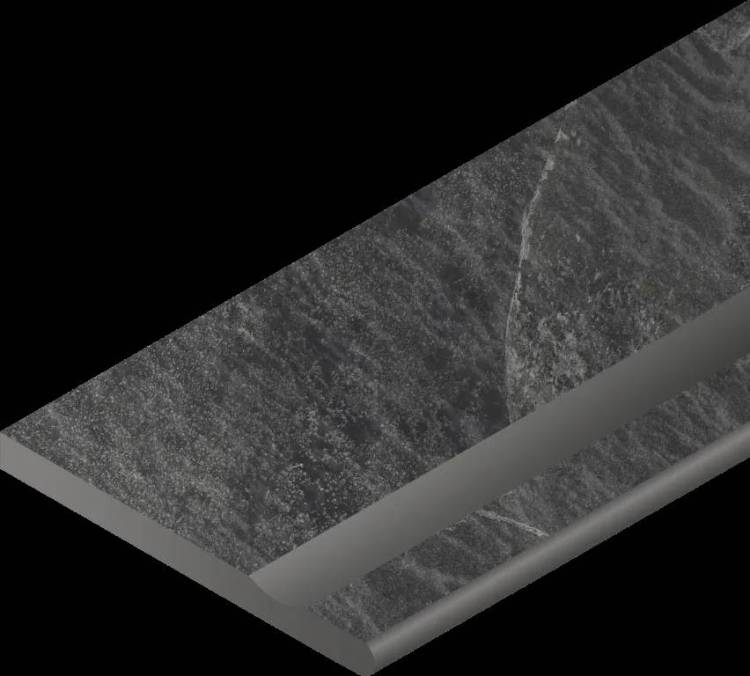 Ступень Italon Материя X2 620090001200 Титаниум с выемкой закруглённый правый 30x120