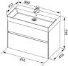 Тумба с раковиной Aquanet Бруклин 00310142 85 антрацит матовый фото 2