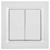Выключатель 2-клавишный IEK Brite BR-V20-0-10-K01-F белый фото 5