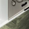 Шторка на ванну MaybahGlass MGV-918-6 99x140, поворотная, стекло графит 6 мм, профиль черный фото 5