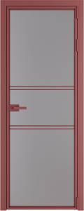 Межкомнатная дверь Profil Doors 2 AX цвет профиля Красный антрацит, стекло безопасное 6 мм монохром серый 800x2000
