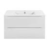 Тумба под раковину Vincea Mia VMC-2MC900GW 900 подвесная, 2 выкатных ящика soft close, G.White фото 2