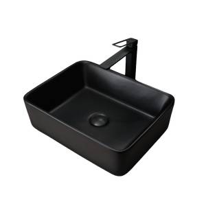 Раковина Gid Geométrico 53374 Bm9103 48 см, черная матовая