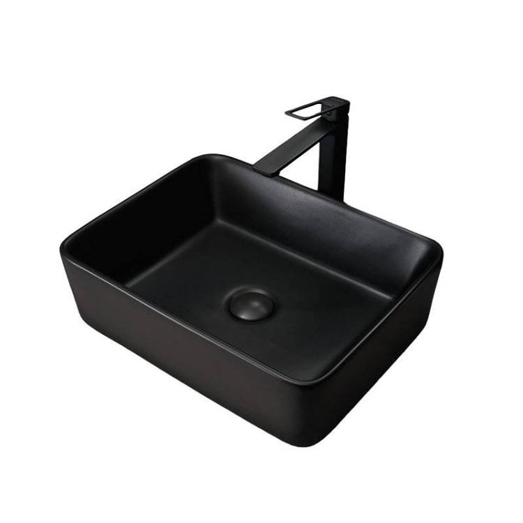 Раковина Gid Geométrico 53374 Bm9103 48 см, черная матовая