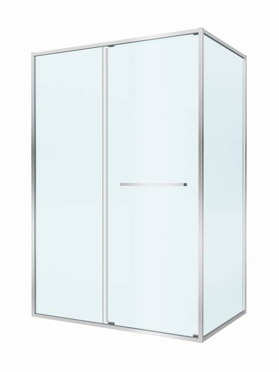 Душевой уголок Cezares LUX-AH-FS-11-130/100-C-CR профиль хром, стекло прозрачное, 130x100x195