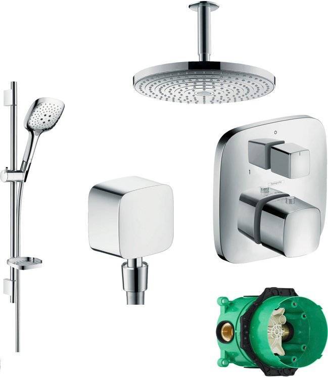 Душевой комплект Hansgrohe Raindance Select E 300 27337000+27856000+27414000+15771000+1800180