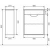 Тумба с раковиной Uperwood Modul 393020555 подвесная, матовая, белая, графит, 50 см фото 18