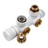 Узел нижнего подключения Primoclima Armature Lunar PCART890AW термостатический, угловой, правый 1/2"х3/4"Е, белый фото 5