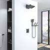 Душевой комплект Vincea Inspire VSFW-3I21MT4RGM встраиваемый, термостат, двухрежимный, вороненная сталь фото 10