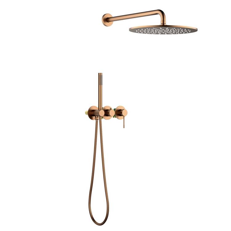 Душевая система Timo Saona SX-2359/19SM с термостатом, розовое золото